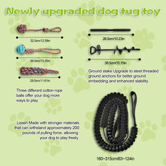 Xaninp Corde-bungee extensible – tir interactif et sûr pour chiens.