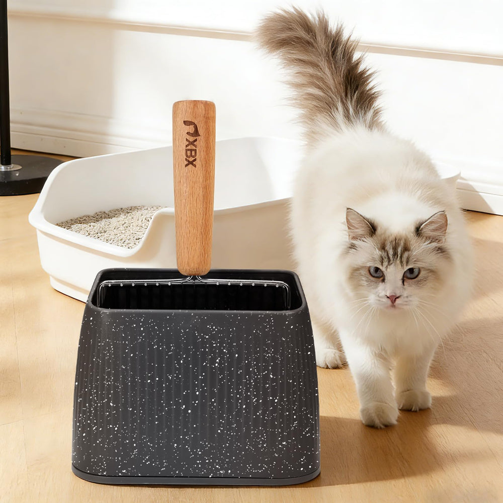 Poignée bois hêtre XBX, design ergonomique pour un ramassage fluide.