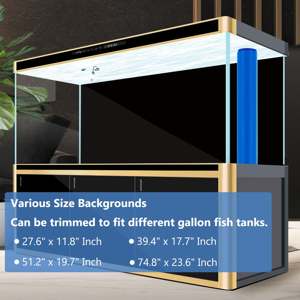Arrière-plan XCNO noir pour aquarium, installation rapide sans colle