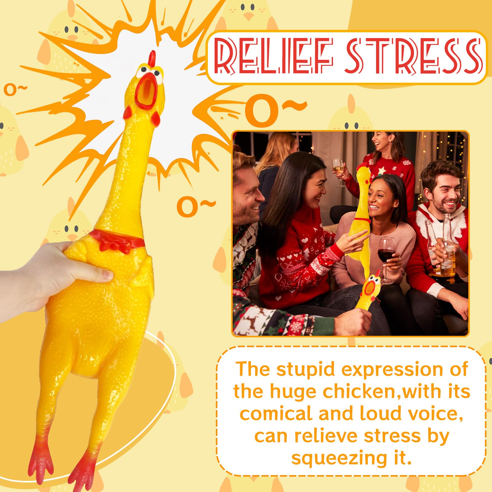 Xeehwb poulet gag, cadeau original qui attire les regards lors des fêtes.