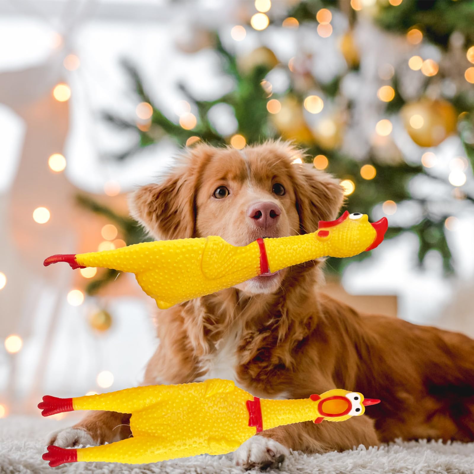 Jouet chien en caoutchouc jaune Xeehwb canalise l’énergie pendant les sessions