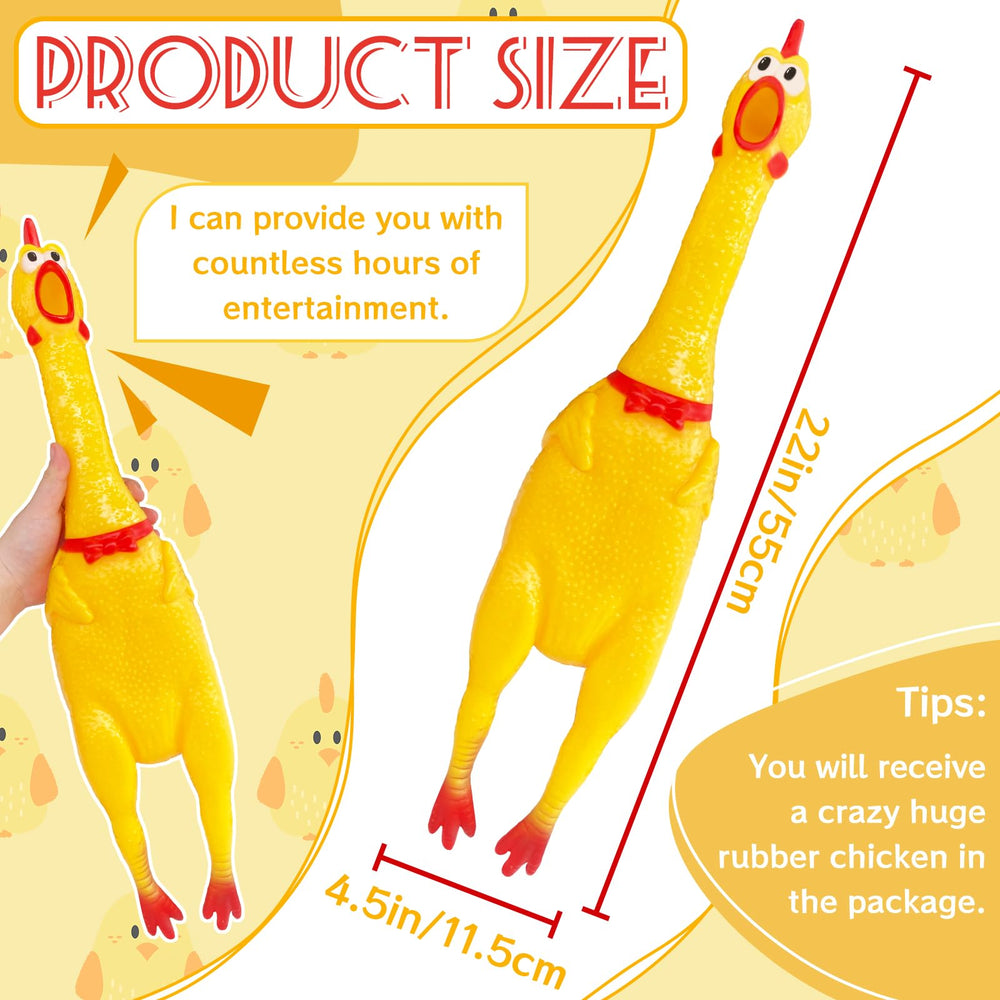 Xeehwb poulet caoutchouc siffant, jouet robuste pour des jeux interactifs.