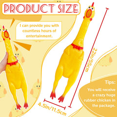 Xeehwb poulet caoutchouc siffant, jouet robuste pour des jeux interactifs.