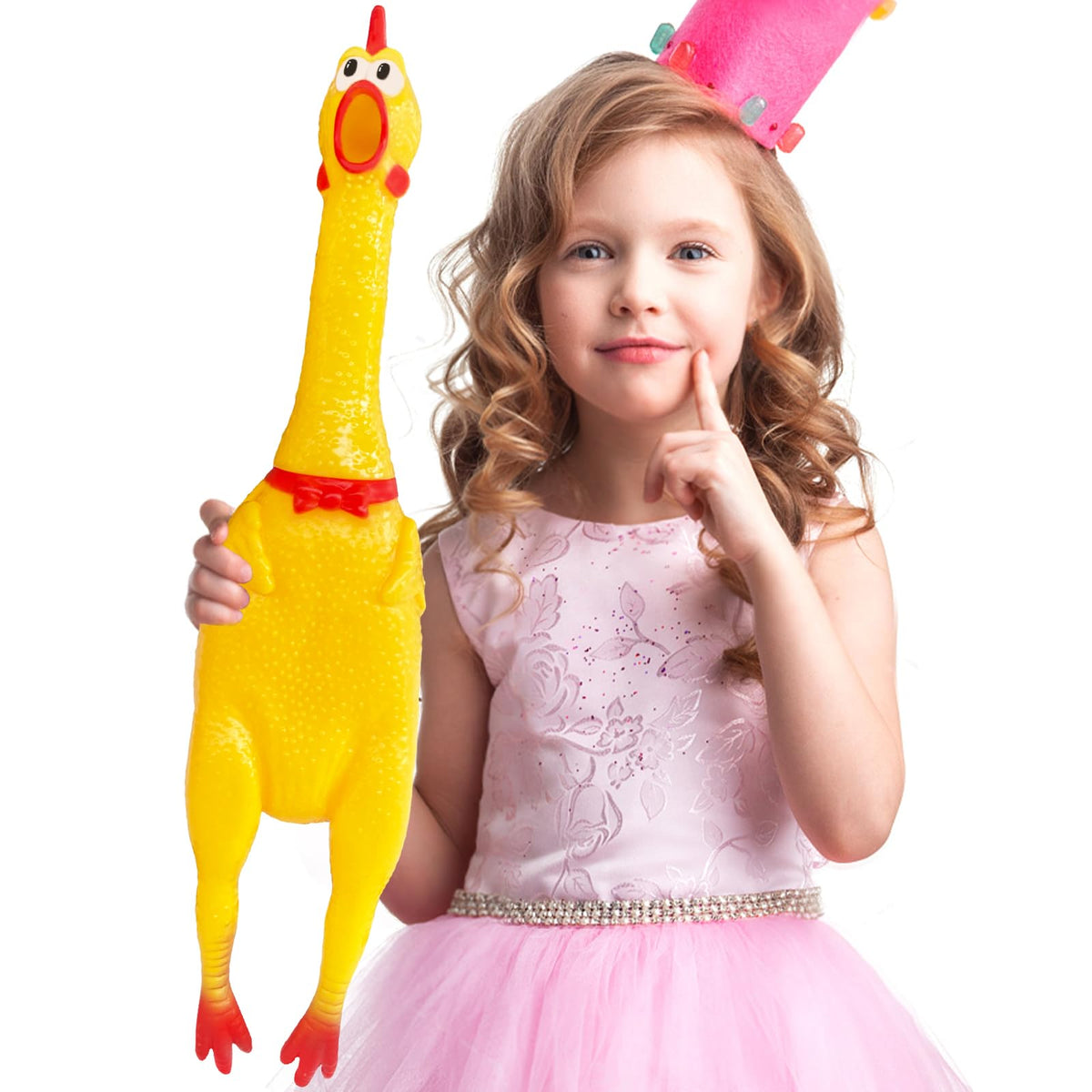 Xeehwb poulet caoutchouc géant 22 pouces, prêt pour des farces mémorables.