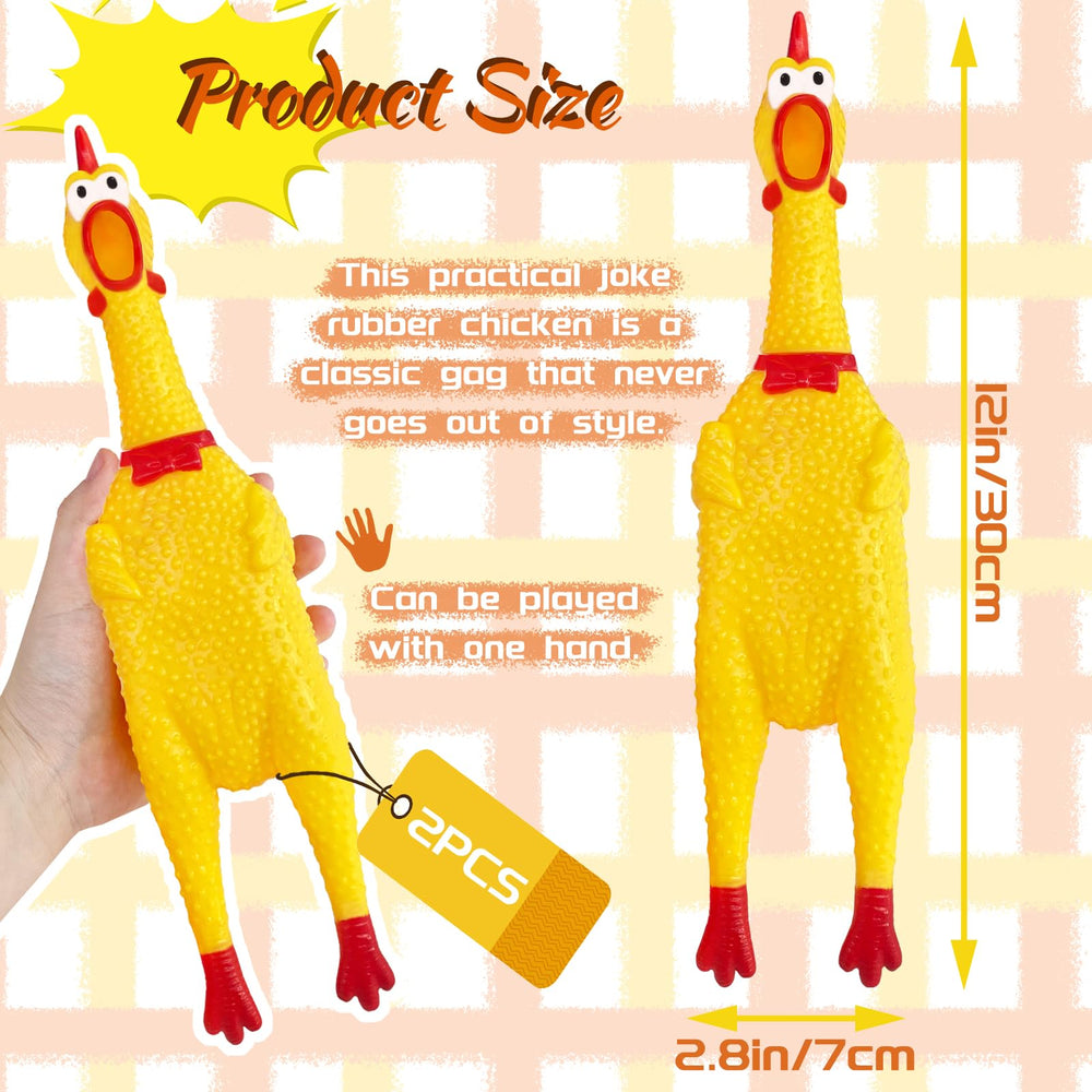 Xeehwb poulets en caoutchouc jaunes, design séparé facilitant le remplacement pendant le jeu