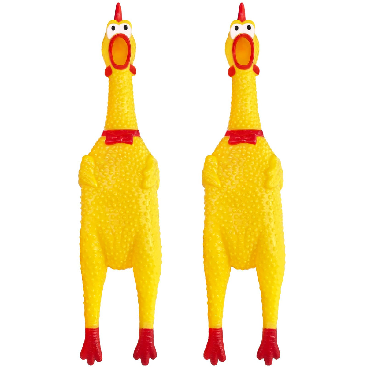 Xeehwb poulets en caoutchouc jaunes qui crient, divertissement longue durée pour chien
