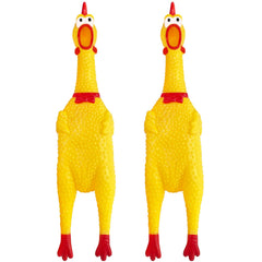 Xeehwb poulets en caoutchouc jaunes qui crient, divertissement longue durée pour chien