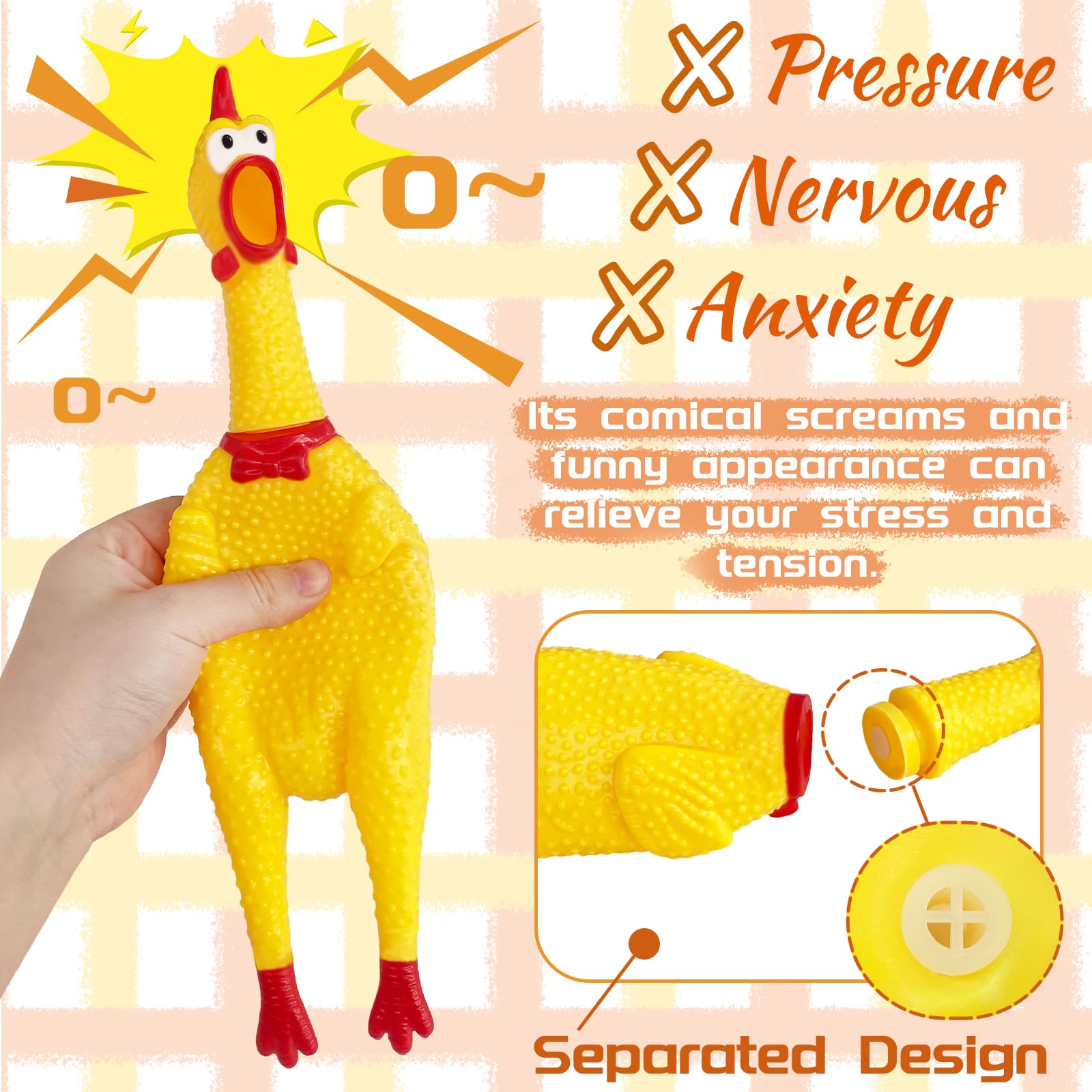Xeehwb poulets qui crient, bruit ludique pendant la manipulation