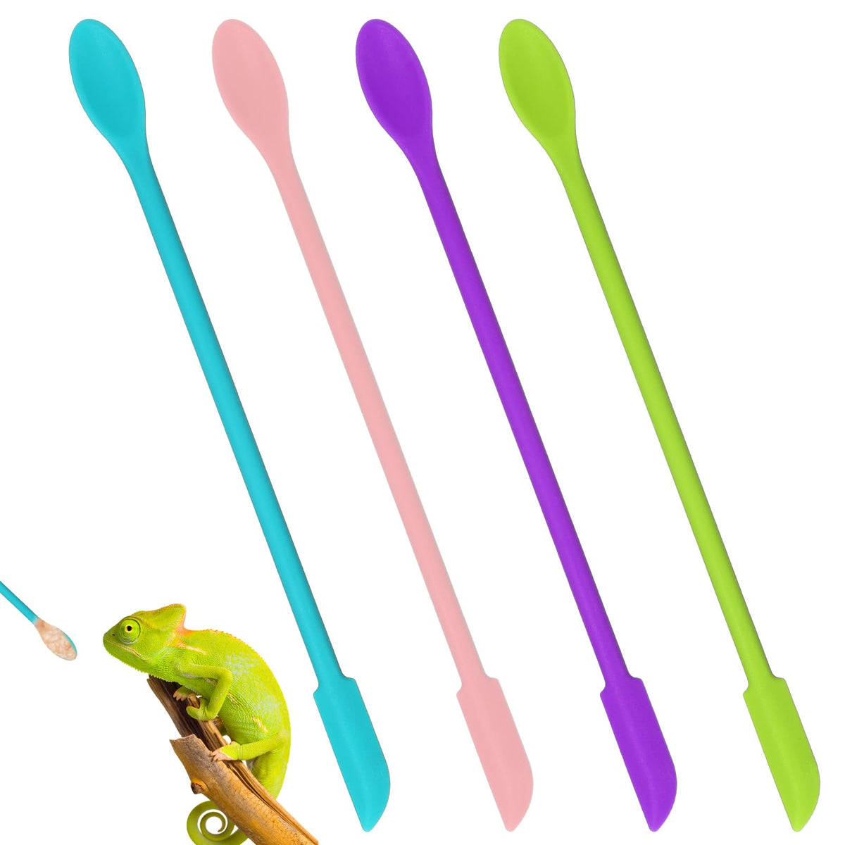 Xelsluthe cuillieres-reptile ensemble 4 pièces pour nourrir vos reptiles.