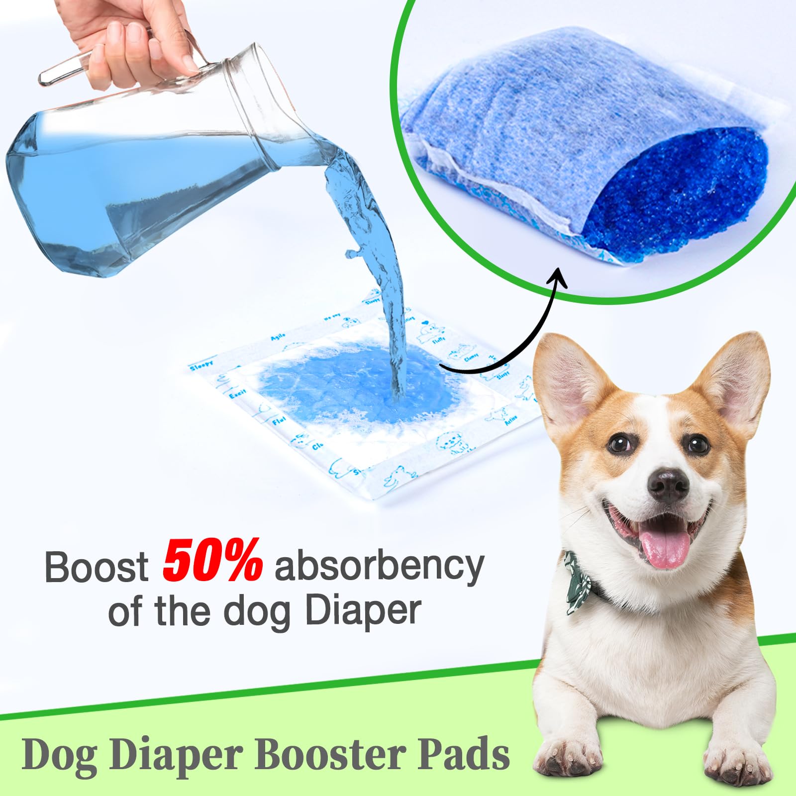 Xfire tampons absorbants doux et secs pour chien, confort nuageux.