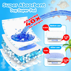 Xfire liner absorbant ultra-mince pour couches chiens large, protection accrue pendant les sorties.