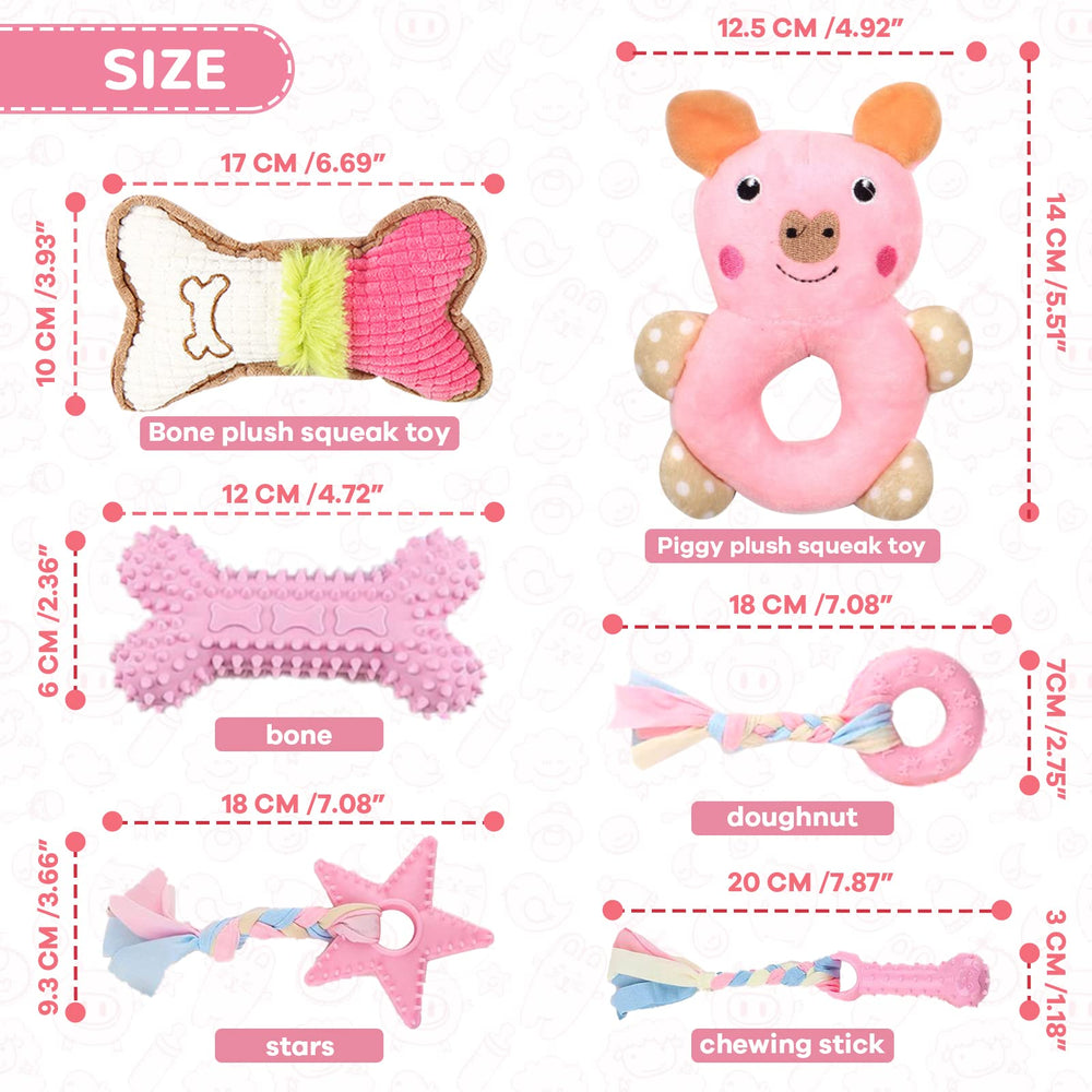 Jouet donut XGDMEIL rose, forme amusante pour chiots.