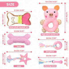 Jouet donut XGDMEIL rose, forme amusante pour chiots.