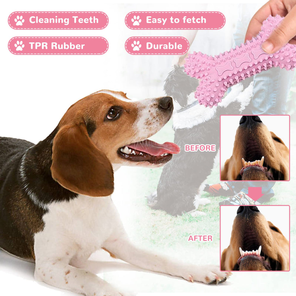 Ensemble de 6 jouets XGDMEIL rose, variété pour chiots.