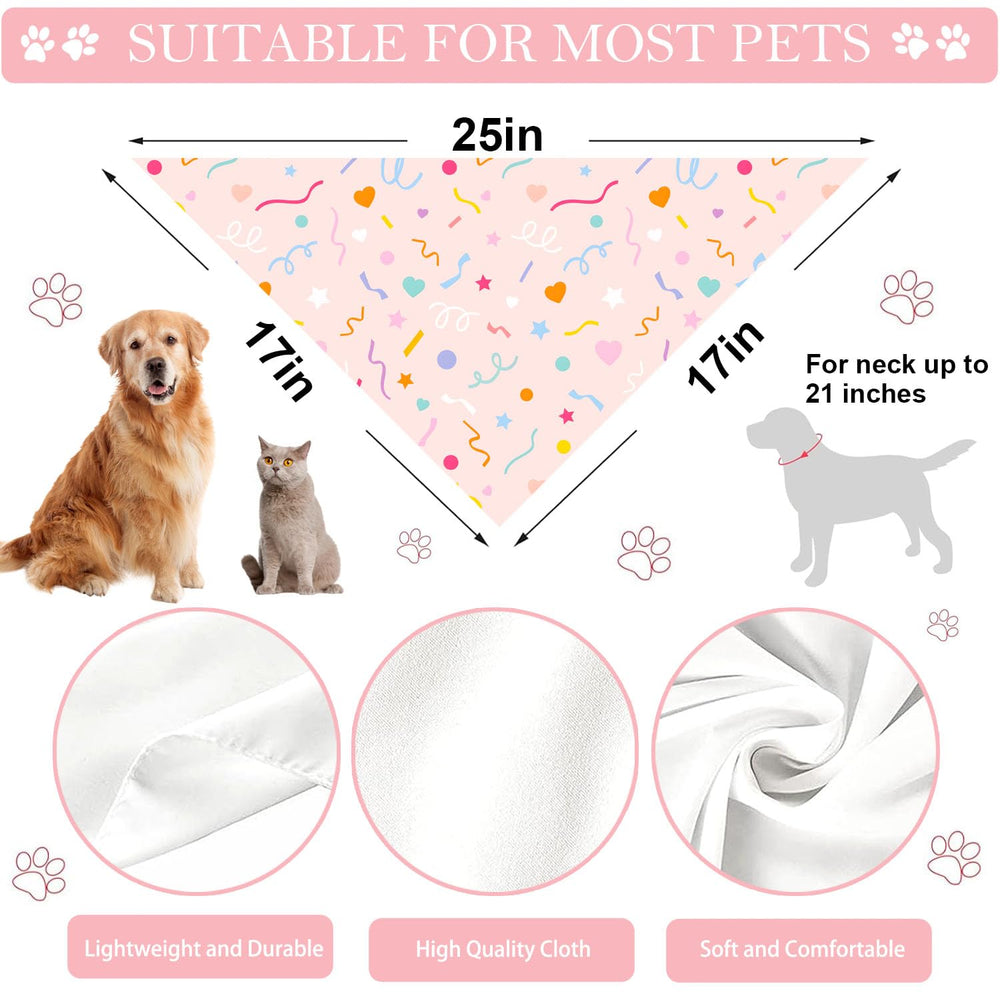Bandana anniversaire XGXHZYLC double-face jaune pour chien ou chat, idéal pour les fêtes.