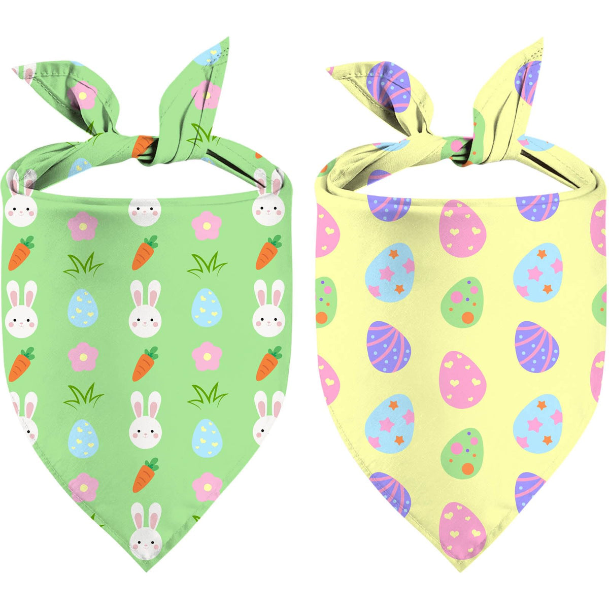 Bandana XGXHZYLC pour chien et chat imprimé Paques, parfait pour photos festives.