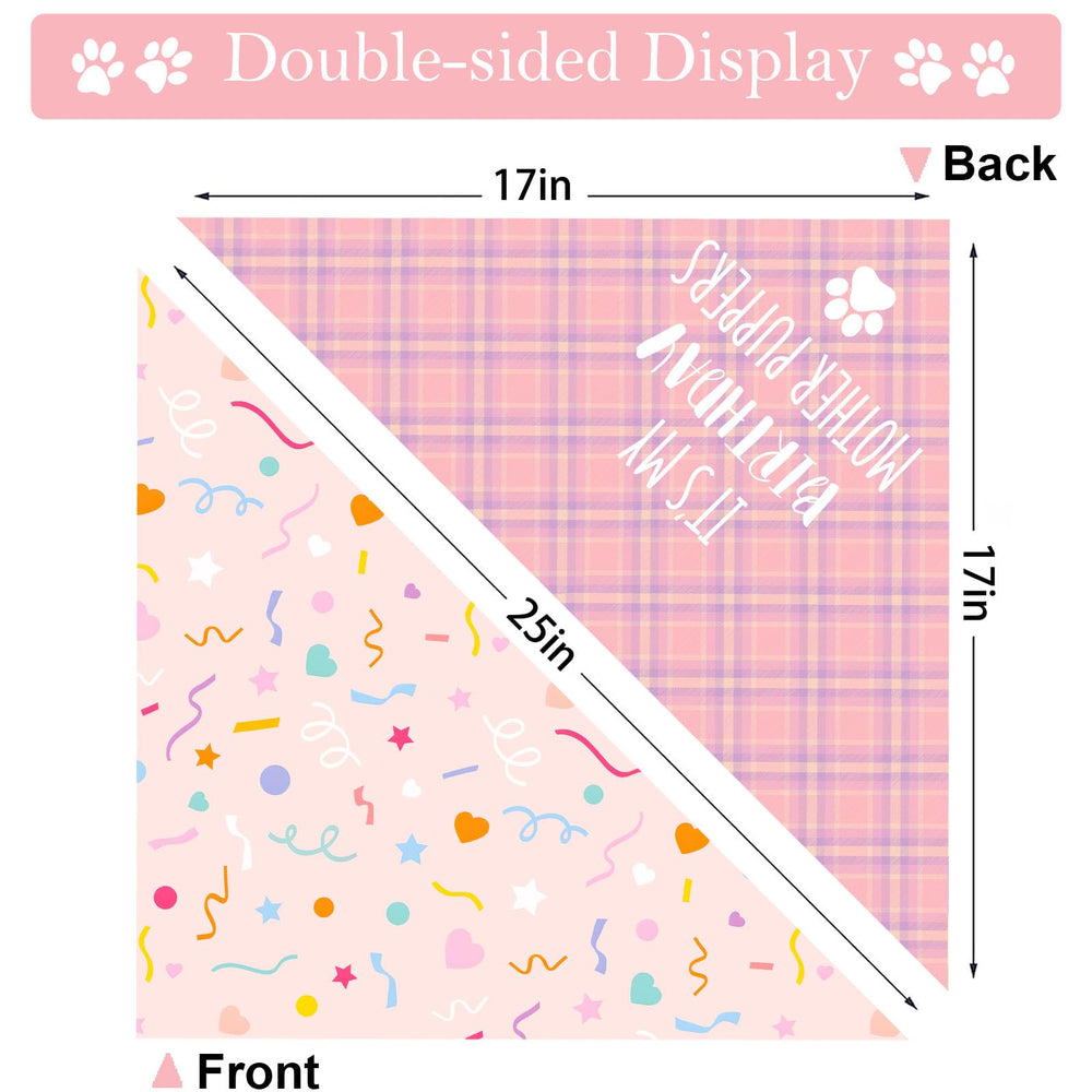 Bandana XGXHZYLC anniversaire double-face pour chien, couleur vive et durable.