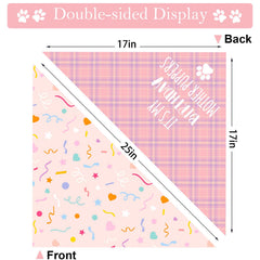 Bandana XGXHZYLC anniversaire double-face pour chien, couleur vive et durable.