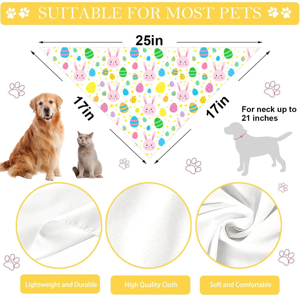 Bandana XGXHZYLC paques chien carotte, motif coloré pour fêtes