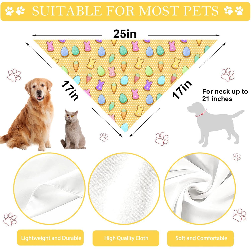 Bandana paques XGXHZYLC chien double-doublure pour une tenue durable
