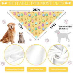 Bandana paques XGXHZYLC chien double-doublure pour une tenue durable