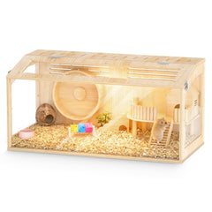 XiaZ cage hamster 30 pouces – bois durable offrant espace spacieux.