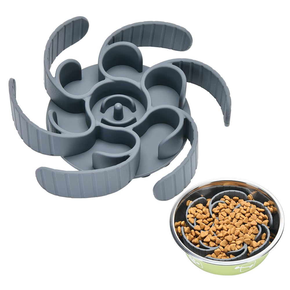 Insert ralentisseur XIAOZHIHUI dans bol chien, repas plus calmes et maîtrisés.
