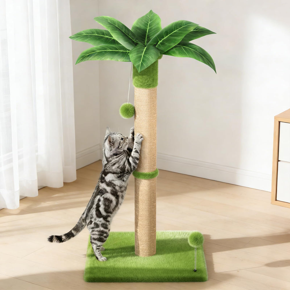 XiaZ Arbre à griffer 34 po avec base large en sisal, idéal pour protéger vos meubles.