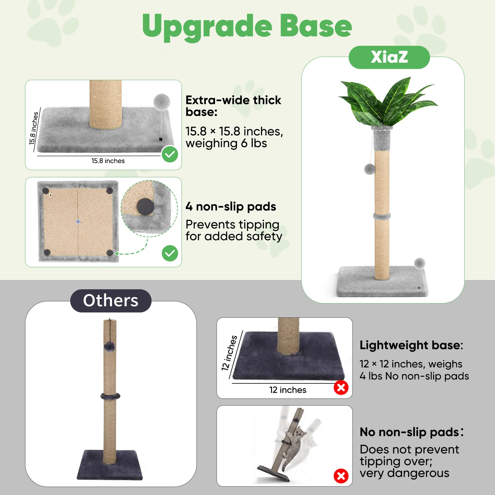 XiaZ arbre à chat 34 pouces pour étirer naturellement le corps.