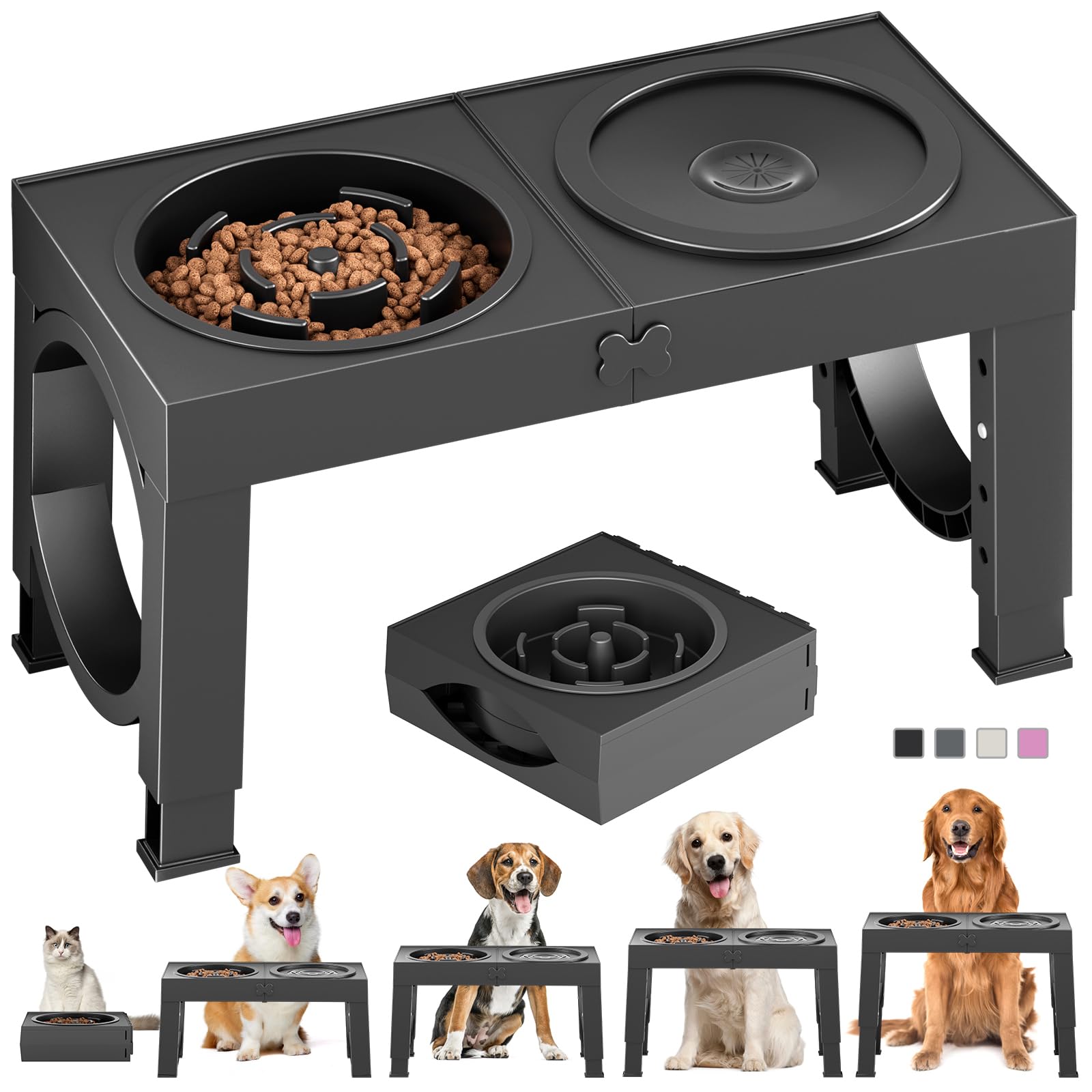 XiaZ bols surélevés pour chien grande race, présentation produit et stabilité.