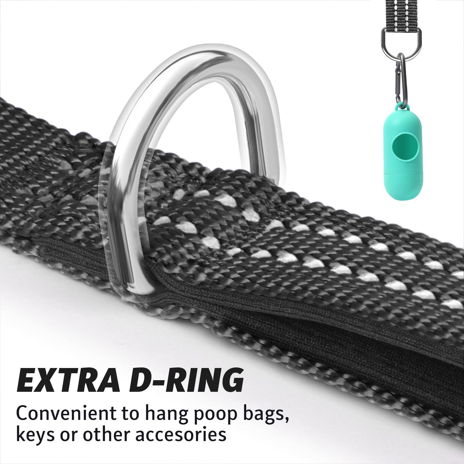 XiaZ corde-longe 30ft, crochet rotatif 360° pour attache facile et fluide.