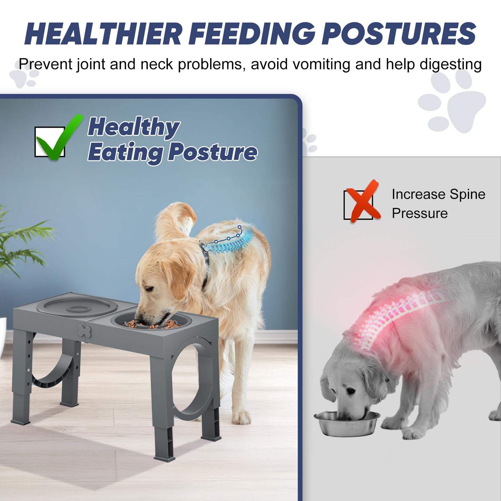 Hauteurs reglables XiaZ pour un confort sur mesure lors des repas.