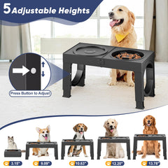 XiaZ hauteurs-reglables-bol quatre-niveaux adaptées à la taille du chien.