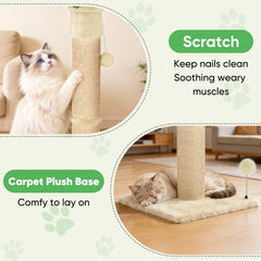 XiaZ Poteau sisal 4,5'' convient pour tous les chats.