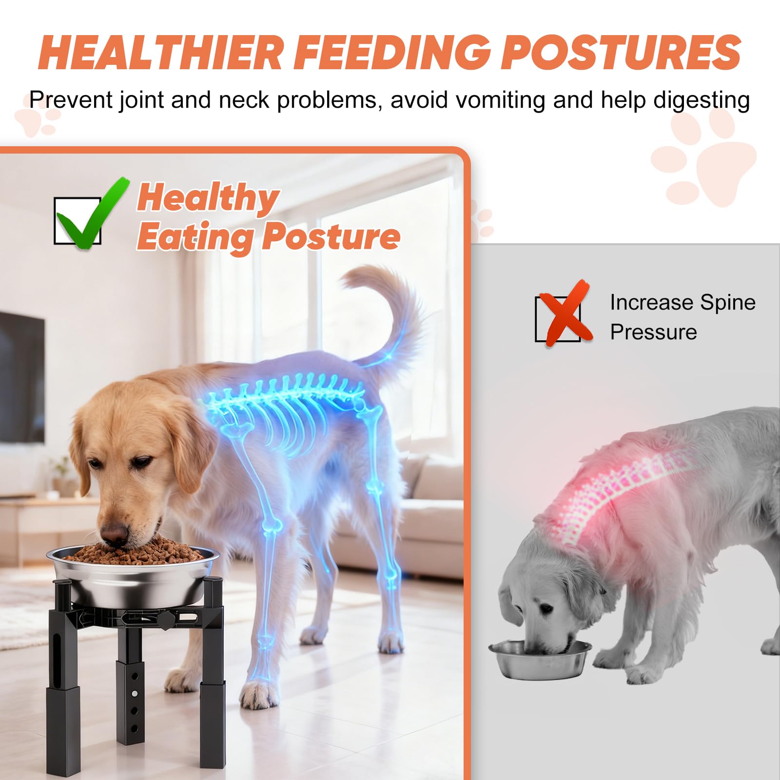 XIAZ : patins anti-dérapants protégeant sol et chien pendant les repas.