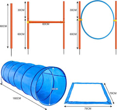 Tunnel pliable XiaZ 190T, facile à monter et sécurisant pour chiens.