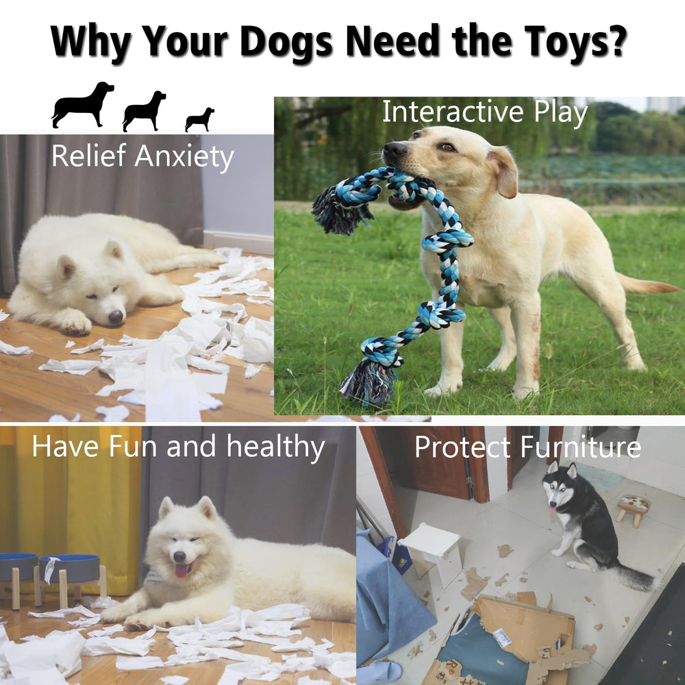 Jouet corde XIGOU, résistance élevée pour chiens puissants.