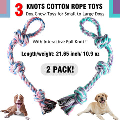 Jouet XIGOU dentition chien en coton naturel, soulage les gencives lors du teething.