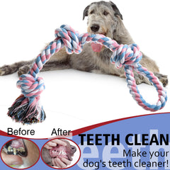 Jouet XIGOU nettoyage dentaire avec corde en fibres, favorise une hygiène bucco-dentaire légère.
