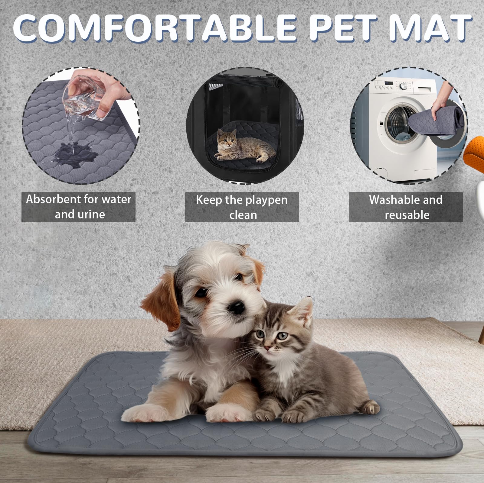 Tissu Oxford 600D robuste pour animaux actifs et durables.