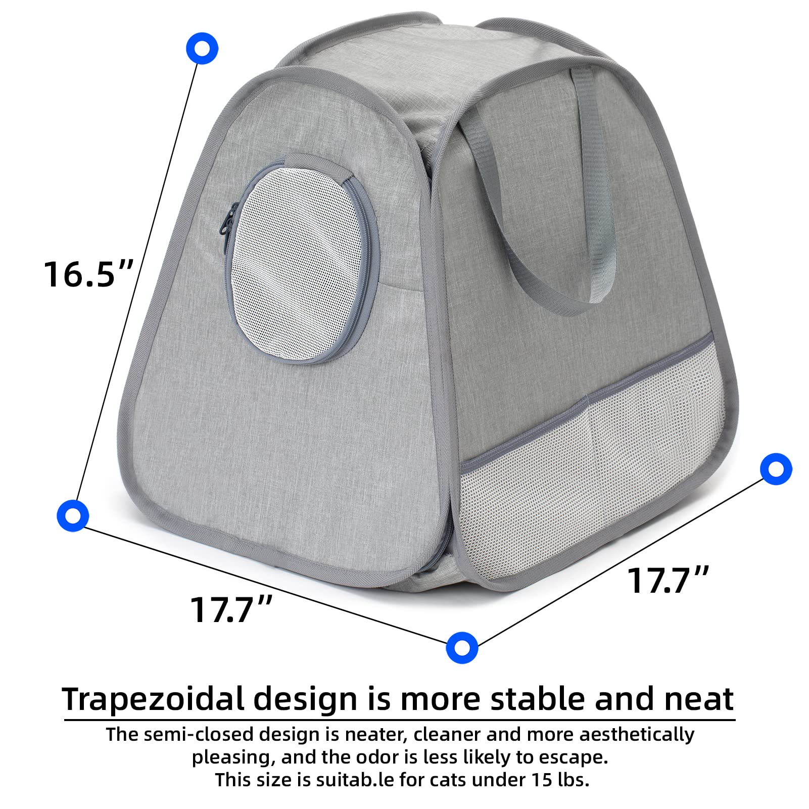 XingYunEr litière chat pliable avec structure robuste pour rester stable.