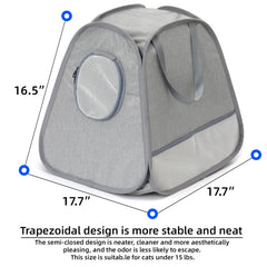 XingYunEr litière chat pliable avec structure robuste pour rester stable.