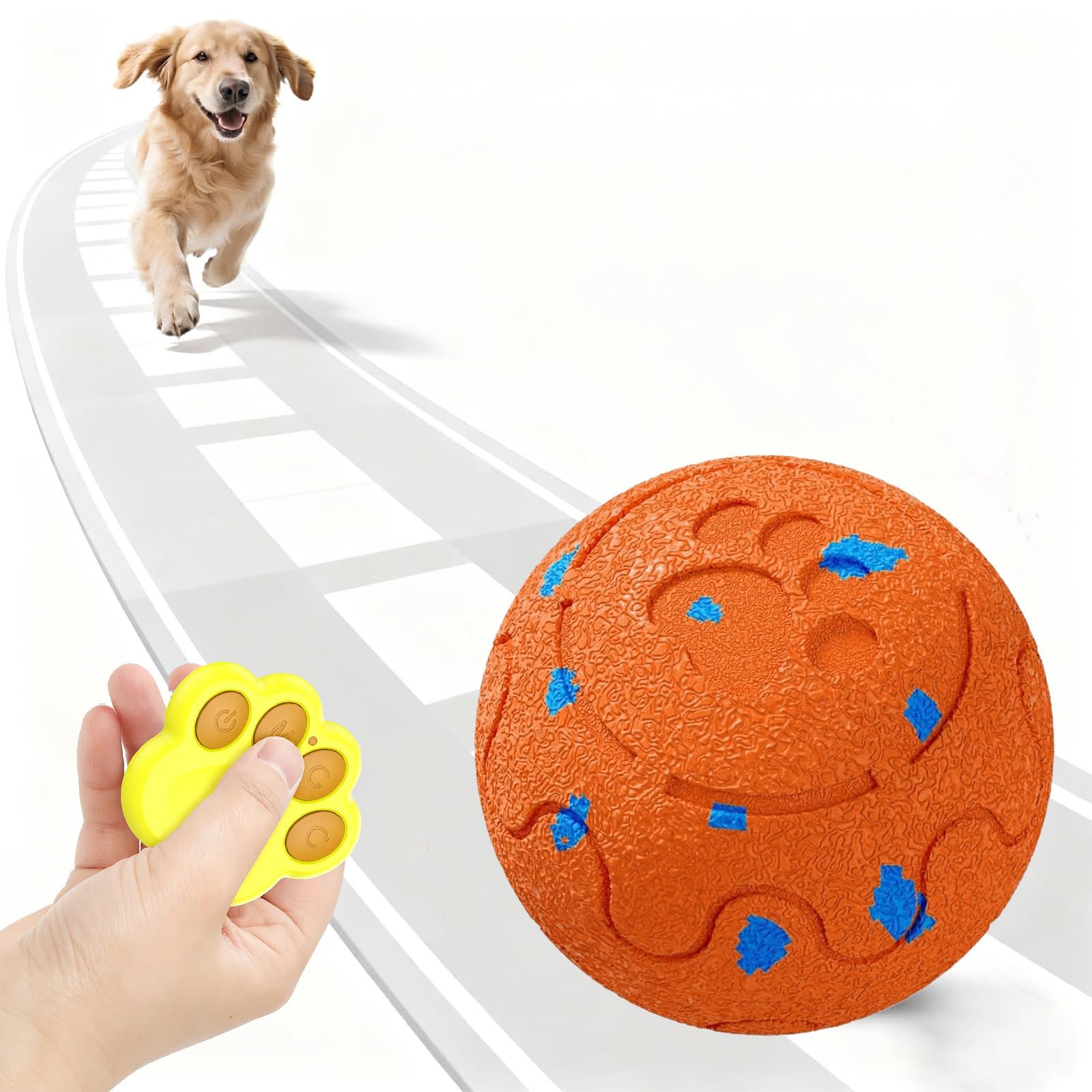 Balle interactive XINGZUAN en mouvement pour stimulation mentale et physique du chien