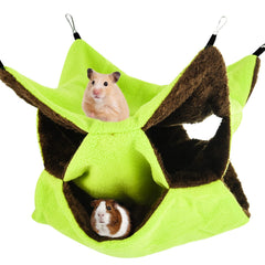 Hamac XINRUI trois niveaux bleu pour le repos sécurisé des petits animaux.
