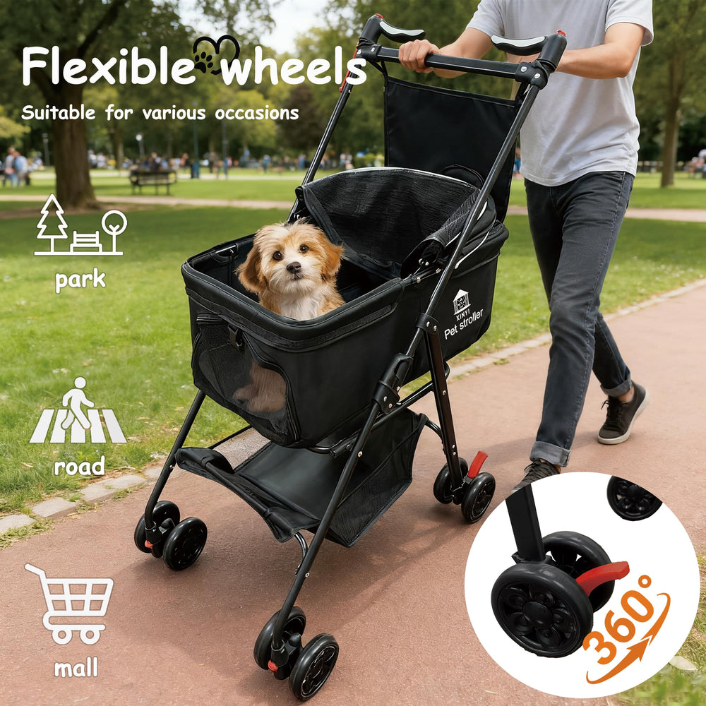 Poussette XINYI design-polyvalent-pet, adaptée à tous les animaux.