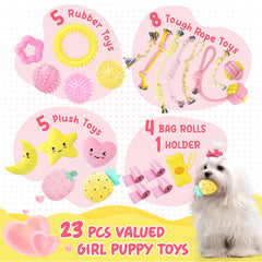 Xiugoal jouet caoutchouc dentition chiot rose masse les gencives et assure une utilisation sûre.