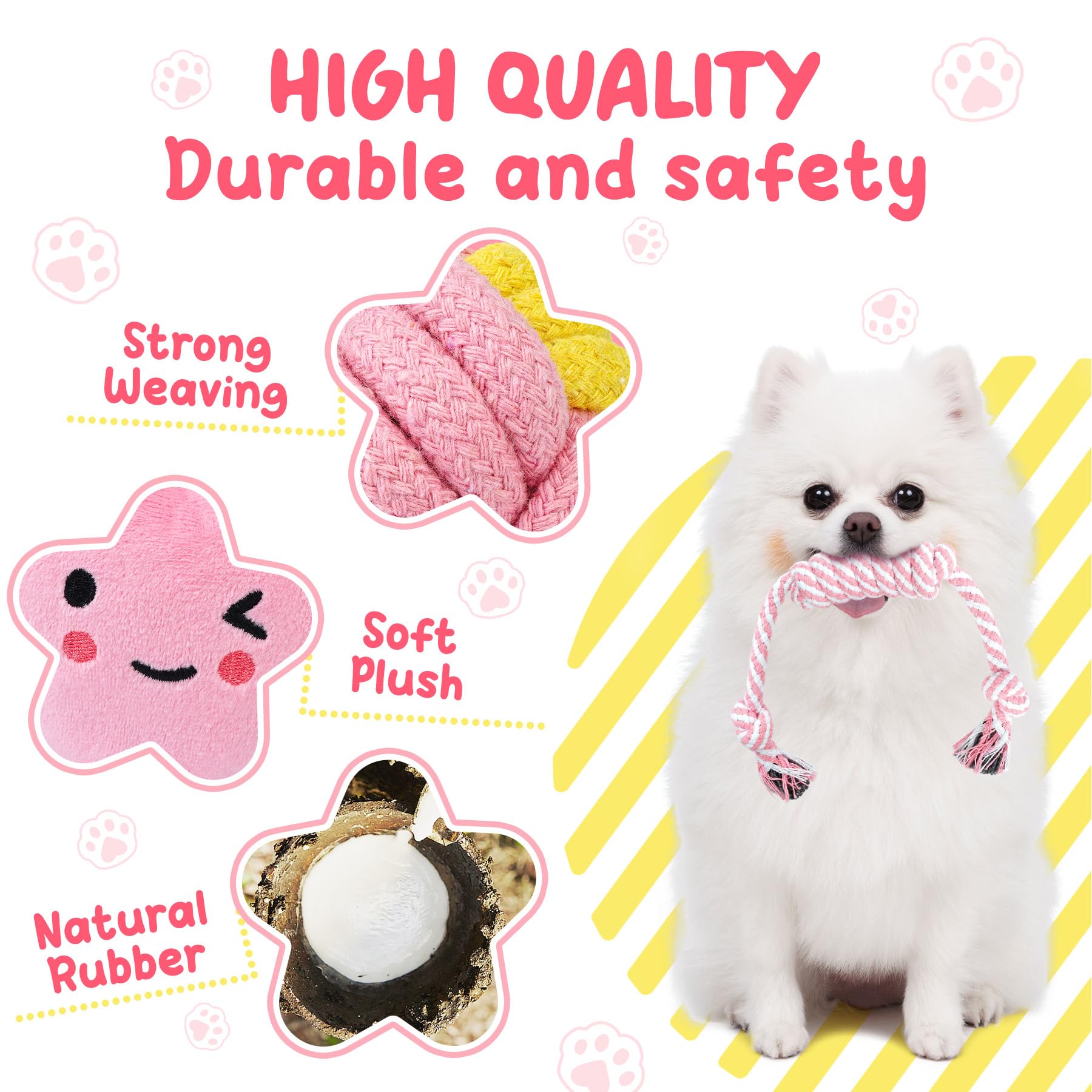 Xiugoal rouleaux-sacs chiot rose pratique et facile à ranger.