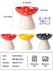 Ensemble de deux bols chat elevé XJYYLX en céramique, 2-pack.