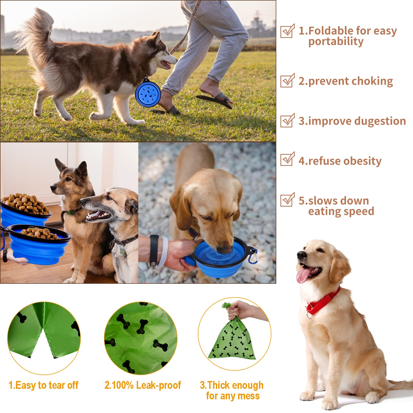 Bol de voyage pliable XLMYS, pratique lors des sorties.
