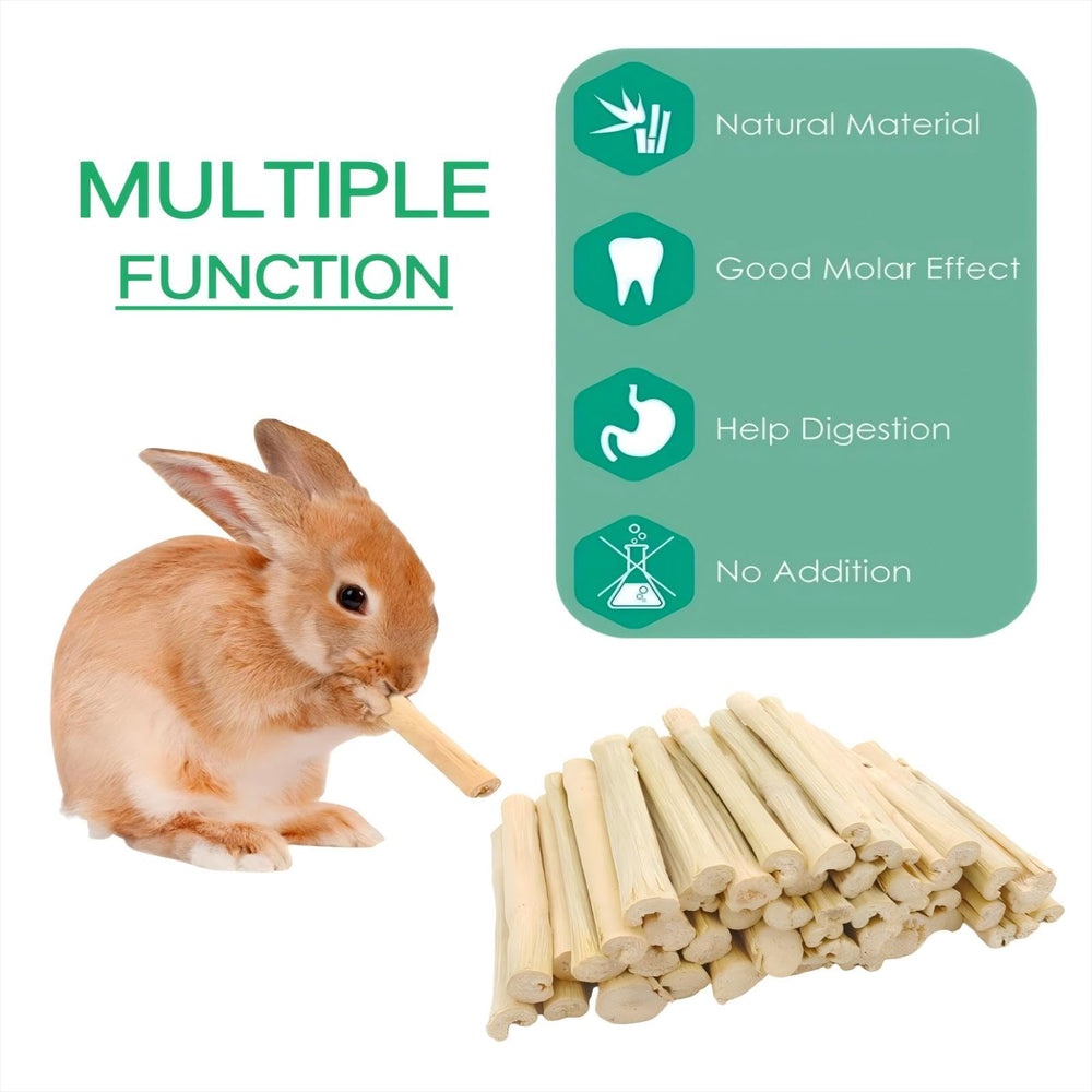 XLpeixin bâtonnets en bambou pour hamster, aide à la mastication et à la digestion naturelle.